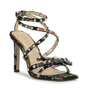 �W�F�V�J�V���v�\�� ���f�B�[�X �T���_�� �V���[�Y Women's Loelva Strappy Studded Dress Sandals Black multi rhinestone
