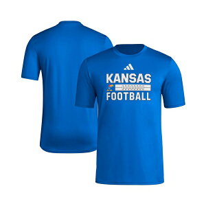 �A�f�B�_�X �����Y T�V���c �g�b�v�X Men's Royal Kansas Jayhawks Locker Laces Out Pre-Game T-Shirt Royal