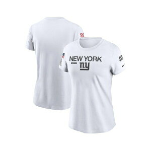 �i�C�L ���f�B�[�X T�V���c �g�b�v�X Women's White New York Giants 2024 Salute To Service Legend Performance T-Shirt White