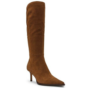 XeB[u }f fB[X u[c V[Y Women's Lingo Knee-High Pointed-Toe Stiletto Dress Boots Chestnut Suede