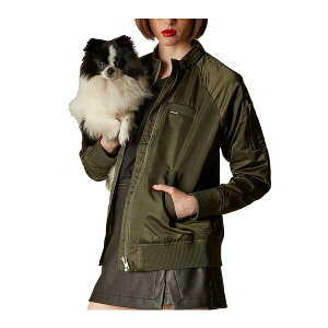 o[YI[ fB[X WPbgu] AE^[ Women's Satin Bomber Jacket Dark Green