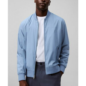 JoNC Y WPbgu] AE^[ Men's Logo-Print Matte Bomber Jacket Faded Denim