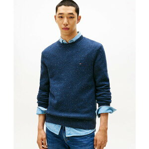 �g�~�[ �q���t�B�K�[ �����Y �j�b�g&�Z�[�^�[ �A�E�^�[ Men's Lambswool Blend Donegal Crewneck Sweater Desert Sky Heather