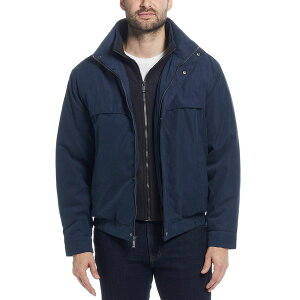 EFU[v[t Y WPbgu] AE^[ Men's Microfiber Poly Filled Bomber Jacket Blue Mountain