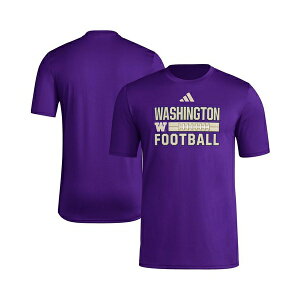 �A�f�B�_�X �����Y T�V���c �g�b�v�X Men's Purple Washington Huskies Locker Laces Out Pre-Game T-Shirt Purple