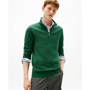 g~[ qtBK[ Y jbg&Z[^[ AE^[ Men's Pima Cotton Cashmere Two-Tone Zip Mock Neck Sweater Ornamental Green