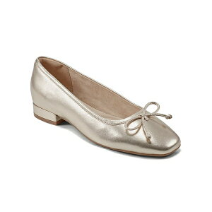 bN|[g fB[X T_ V[Y Women's Sadie Square Toe Slip-On Ballet Dress Flats Gold Leather