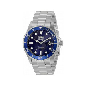 CrN^ Y rv ANZT[ Men's 33267 Pro Diver Quartz 3 Hand Blue Dial Watch Silver