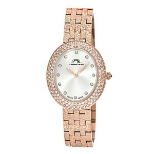 |Tu[ fB[X rv ANZT[ Women's Angelica Watch with Sunray Dial, Topaz Gemstones and Stainless Steel Bracelet 1344CANS Rose tone