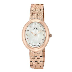 |Tu[ fB[X rv ANZT[ Women's Angelica Watch with Mother of Pearl Dial, Topaz Gemstones and Stainless Steel Bracelet 1341CANS Rose tone