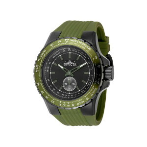 CrN^ Y rv ANZT[ Men's 49311 Aviator Quartz Multifunction Black Dial Watch Green