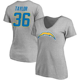 ファナティクス レディース Tシャツ トップス Los Angeles Chargers Fanatics Branded Women's Team Authentic Custom VNeck TShirt Taylor,Ja'Sir-36