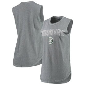 オルタナティヴ アパレル レディース Tシャツ トップス Michigan State Spartans Alternative Apparel Women's Inside Out Washed Tank Top Charcoal