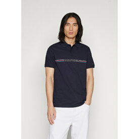 トミー ヒルフィガー メンズ Tシャツ トップス STRIPE CHEST REG - Polo shirt - desert sky