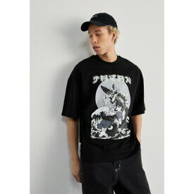 アルファインダストリーズ メンズ Tシャツ トップス JAPAN WARRIOR - Print T-shirt - black/white