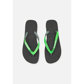 ハワイアナス メンズ サンダル シューズ BRASIL MIX UNISEX - T-bar sandals - black/lime green