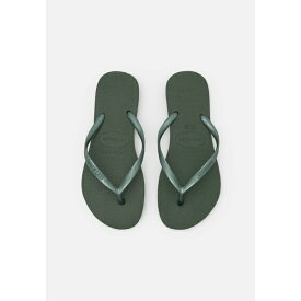 ハワイアナス レディース サンダル シューズ SLIM - T-bar sandals - olive green