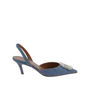 �A�~�i���A�f�B ���f�B�[�X �q�[�� �V���[�Y Camelia Sling 60 Printed Denim Pumps Blue