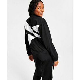 リーボック レディース ジャケット＆ブルゾン アウター Women's Logo Tricot Long-Sleeve Track Jacket, A Macy's Exclusive Black