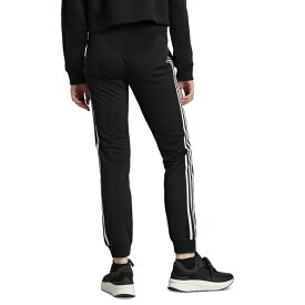 アディダス レディース カジュアルパンツ ボトムス Women's Essentials Warm-Up Slim Tapered 3-Stripes Track Pants, XS-4X Black/clear Pink