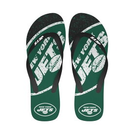 フォコ レディース サンダル シューズ Men's and Women's New York Jets Big Logo Flip-Flops Green