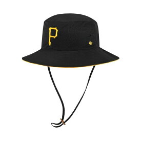 47ブランド レディース 帽子 アクセサリー Men's Black Pittsburgh Pirates Panama Pail Bucket Hat Black