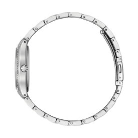 シチズン レディース 腕時計 アクセサリー Eco-Drive Women's Silhouette Crystal Stainless Steel Bracelet Watch 30mm Silver-tone