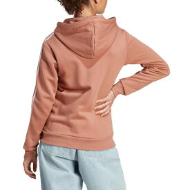 アディダス レディース パーカー・スウェットシャツ アウター Women's 3-Stripe Cotton Fleece Full-Zip Hoodie Sweatshirt Clay Strata/clear Pink