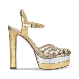 ジェシカシンプソン レディース サンダル シューズ Inaia Woven Platform Dress Sandals Silver/Gold Metallic Multi