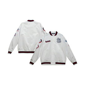 ミッチェル&ネス レディース ジャケット＆ブルゾン アウター Men's White St. Louis Cardinals City Collection Satin Full-Snap Varsity Jacket White