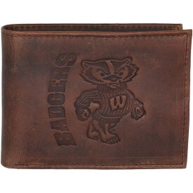 エバーグローンエンタープライズ メンズ 財布 アクセサリー Wisconsin Badgers Bifold Leather Wallet Brown