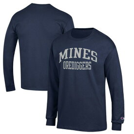 チャンピオン メンズ Tシャツ トップス Colorado School of Mines Orediggers Champion Jersey Long Sleeve TShirt Navy