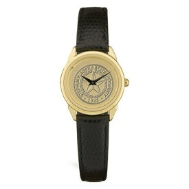 ジャーディン レディース 腕時計 アクセサリー Stephen F Austin Lumberjacks Women's Shield Logo Medallion Black Leather Wristwatch Black