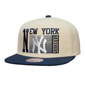 ミッチェル&ネス メンズ 帽子 アクセサリー New York Yankees Mitchell & Ness Cooperstown Collection Speed Zone Snapback Hat Cream