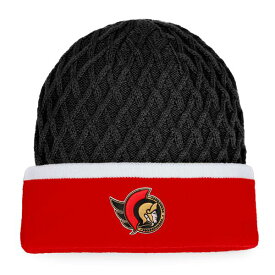 ファナティクス メンズ 帽子 アクセサリー Ottawa Senators Fanatics Iconic Striped Cuffed Knit Hat Red/Black