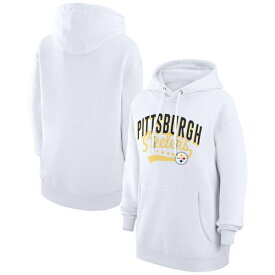 カールバンクス レディース パーカー・スウェットシャツ アウター Pittsburgh Steelers G III 4Her by Carl Banks Women's Filigree Logo Pullover Hoodie???White