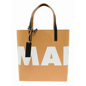マルニ レディース トートバッグ バッグ Marni Womans Beige Paper Shopper Bag With Logo Print Beige