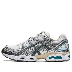 ASICS �A�V�b�N�X �����Y �X�j�[�J�[ �yASICS Gel-Nimbus 9 'White Steel Grey' 1201A424-102�z �T�C�Y US_12.5(30.5cm)