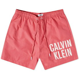 カルバンクライン メンズ カジュアルパンツ ボトムス Calvin Klein Large Logo Swim Short Pink