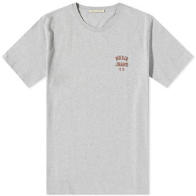 ヌーディージーンズ メンズ Tシャツ トップス Nudie Roy Logo T-Shirt Grey