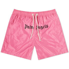 パーム・エンジェルス メンズ カジュアルパンツ ボトムス Palm Angels Logo Swim Shorts Pink