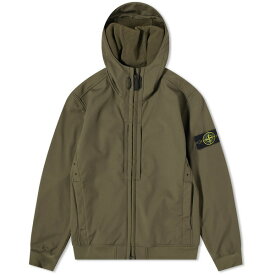 ストーンアイランド メンズ ジャケット＆ブルゾン アウター Stone Island Soft Shell-R Hooded Jacket Green