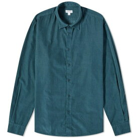 サンスペル メンズ シャツ トップス Sunspel Fine Cord Shirt Green