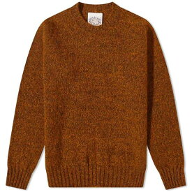 ジャミーソンズ オブ シェトランド メンズ ニット&セーター アウター Jamieson's of Shetland Crew Knit Orange