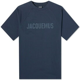 ジャクエムス メンズ Tシャツ トップス Jacquemus Typo T-Shirt Blue