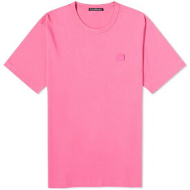 アクネ ストゥディオズ メンズ Tシャツ トップス Acne Studios Nash Face T-Shirt Pink
