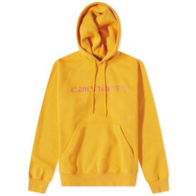 カーハート メンズ パーカー・スウェットシャツ アウター Carhartt WIP Hooded Logo Sweat Orange