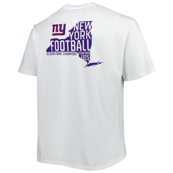 超歓迎】【超歓迎】ファナティクス メンズ Tシャツ トップス New York Giants Fanatics Branded Big Tall  Hometown Collection Hot Shot TShirt White カーディガン