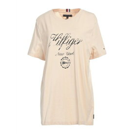 【送料無料】 トミー ヒルフィガー レディース Tシャツ トップス T-shirts Beige