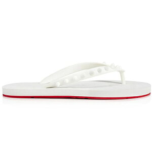 Christian Louboutin �N���X�`���� ���u�^�� ���f�B�[�X �X�j�[�J�[ �yChristian Louboutin Loubi Flip Slide White White (Women's)�z �T�C�Y EU_35(21.5cm) White/White